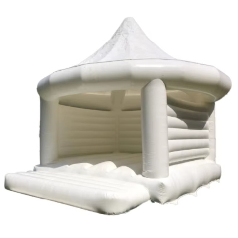 Kids Outdoor Inflatable - Inflatable White Wedding Bouncy House Outdoor
