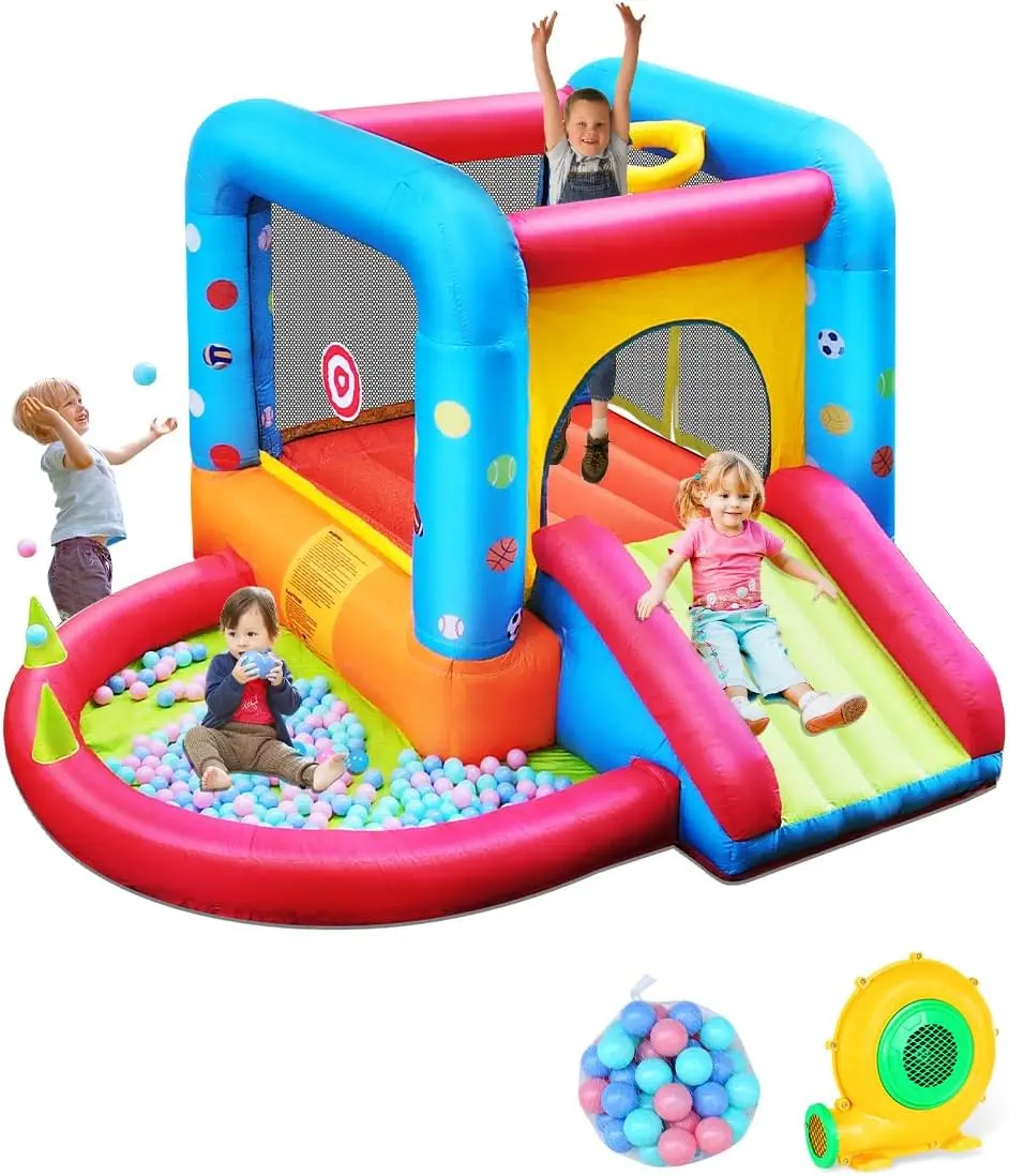 Kids Outdoor House - Step4Fun Inflatable Bounce House, Kids Castle