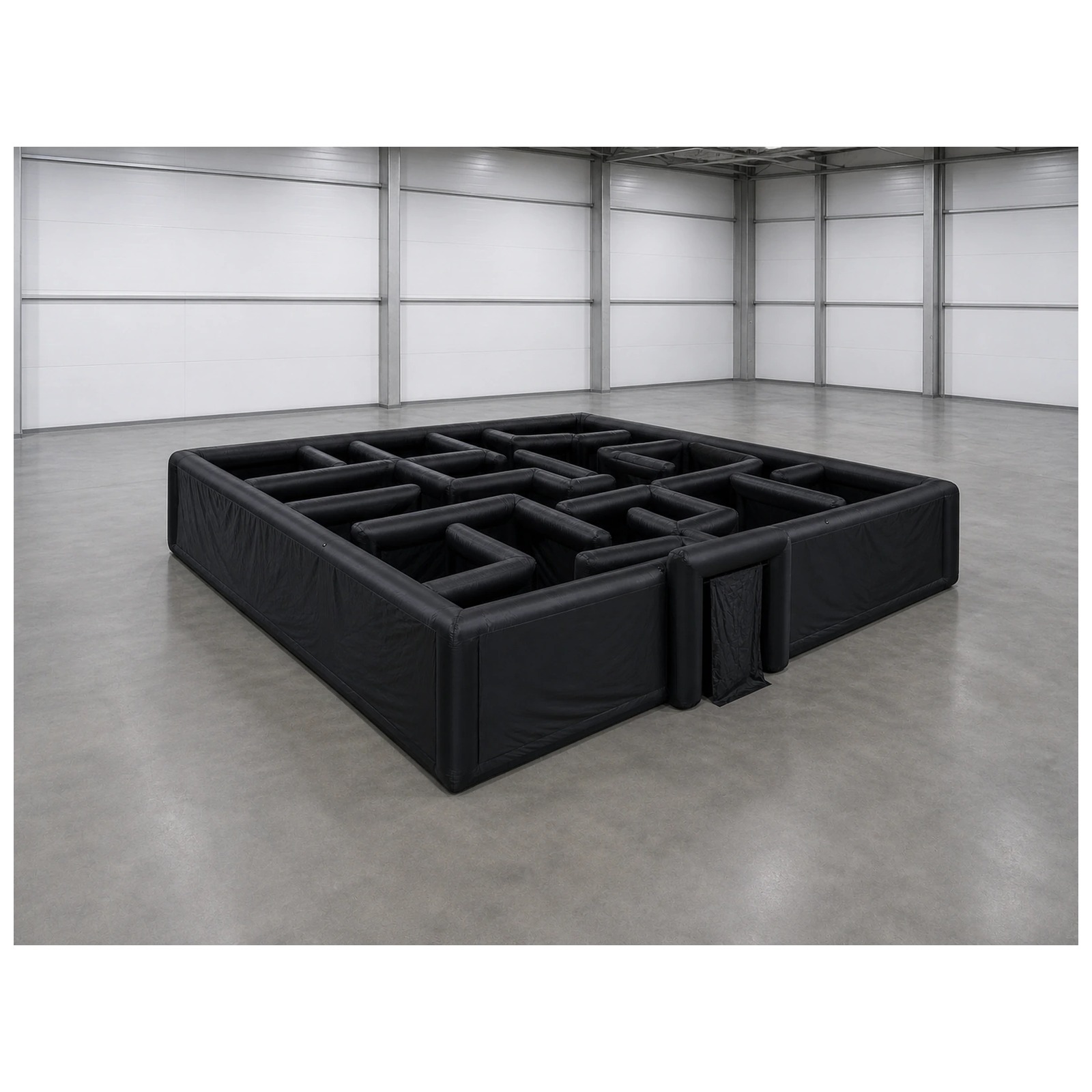 Kids Outdoor Inflatable - Large Plain Black Inflatable Maze 12X12m