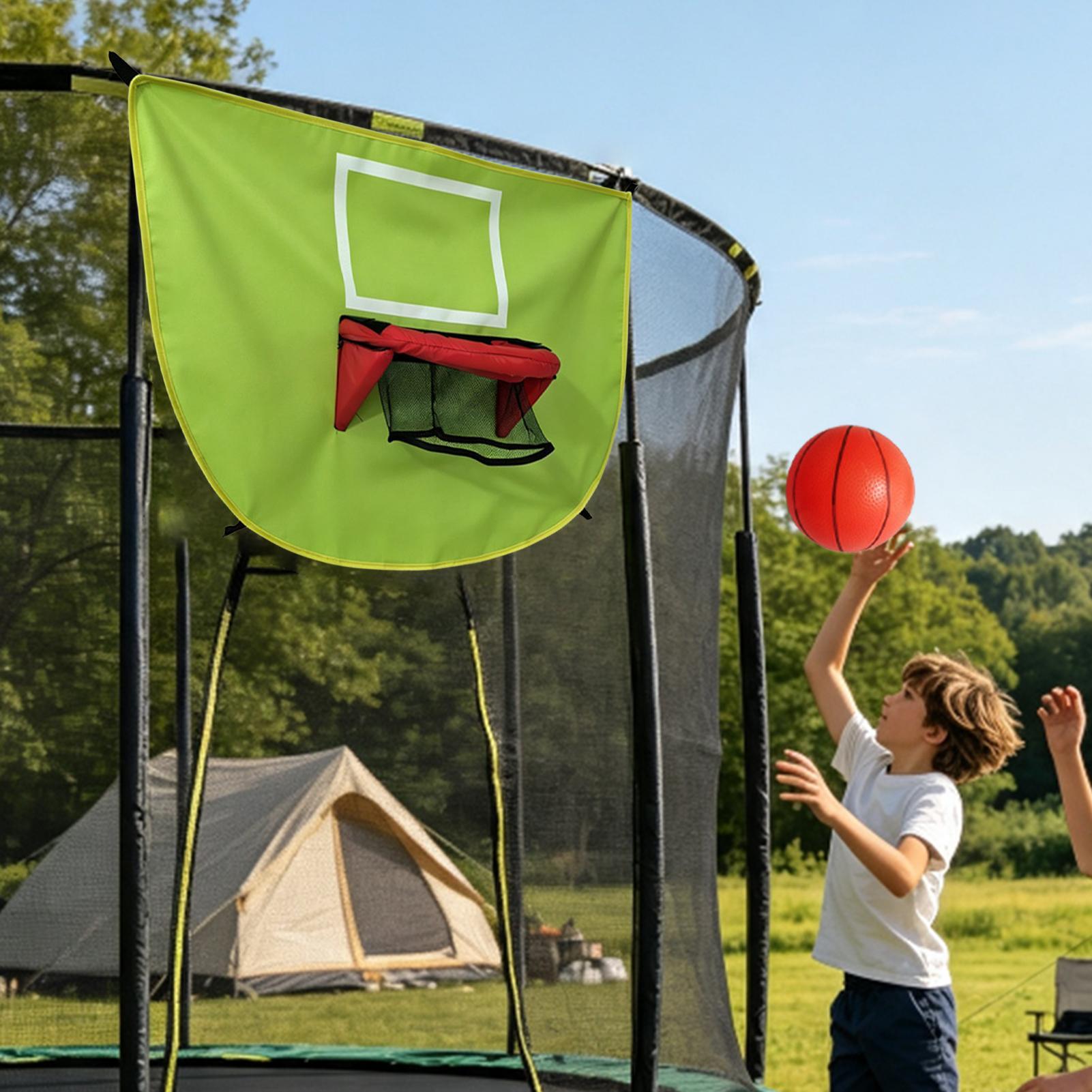 Kids Outdoor Trampoline - Trampoline Hoop with Pump 3 Balls