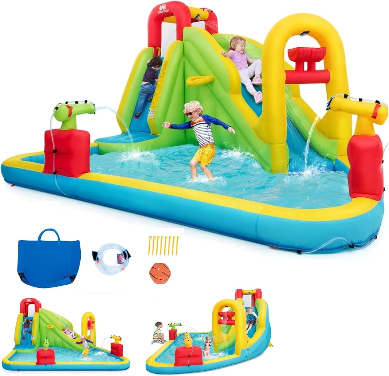Kids Outdoor Inflatable - Mega Inflatable Water Park Bouncy Castle