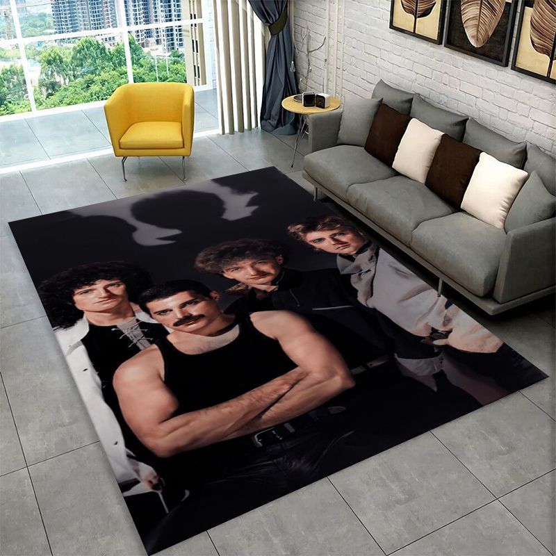 Q Kids Outdoor - Retro Q-Queen Band Non-Slip Area Rug