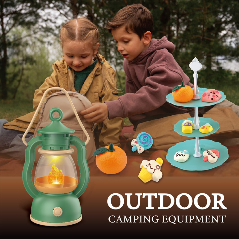 Kids Outdoor Playset - Kids Camping Set Campfire Pretend Play