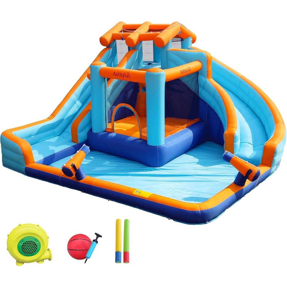 Kids Outdoor Inflatable - Large Water Slide Bounce House with