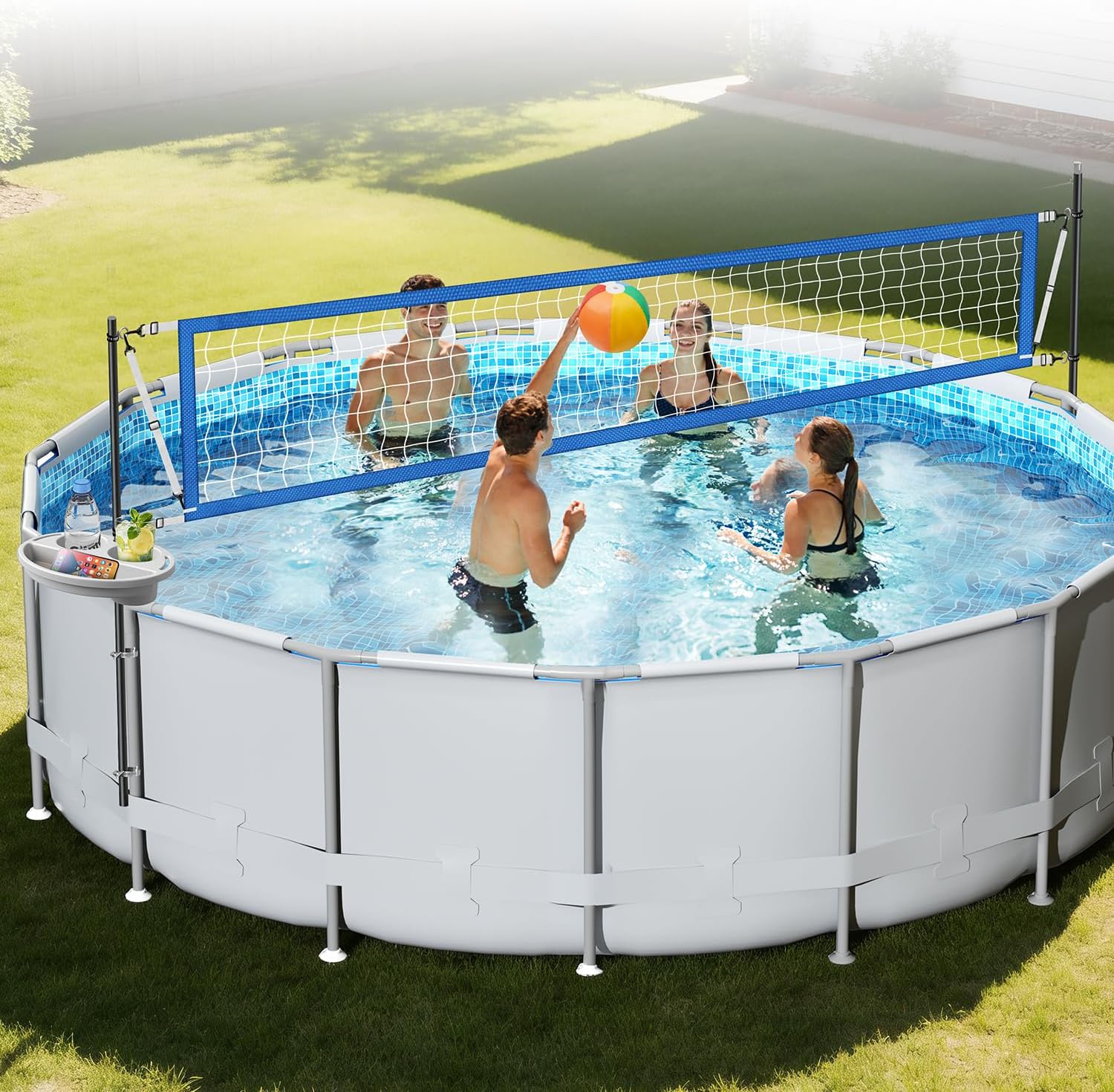 Kids Outdoor Volleyball Net - Volleyball Net Set for Above Ground