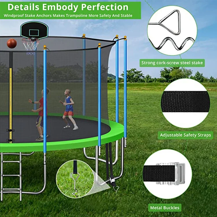 #For 14FT Round Springless Tra - Kids Outdoor Trampoline ulasan dan harga