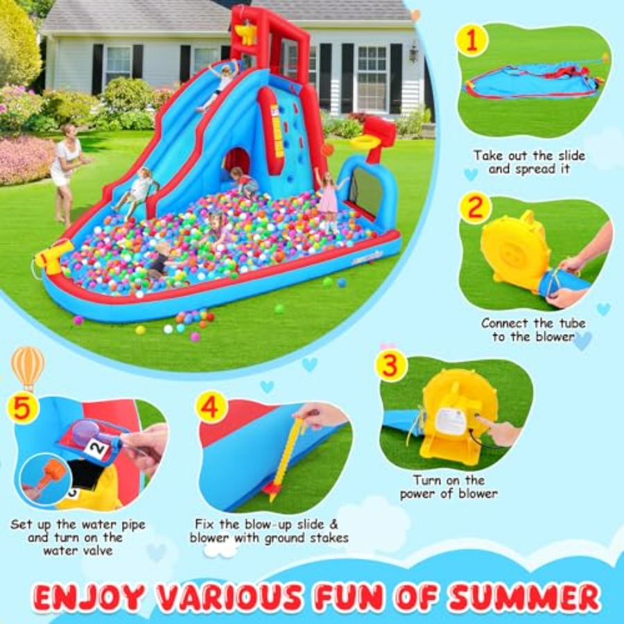 Backyard outdoor water slide i - Kids Outdoor Climbing ulasan dan harga