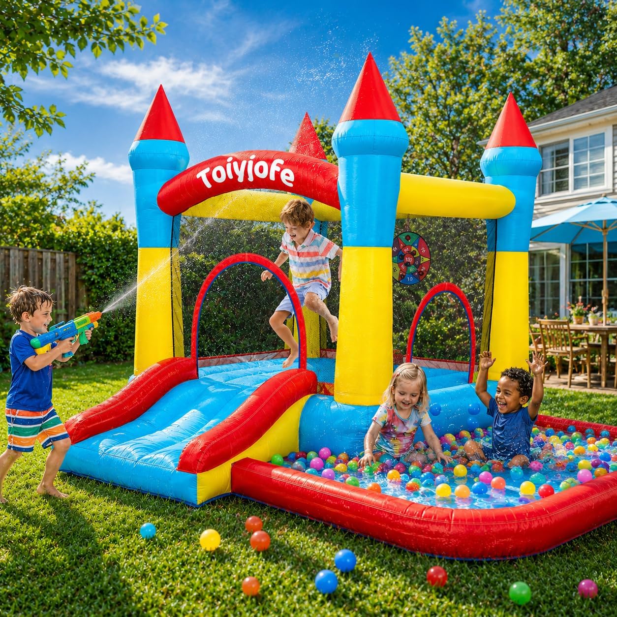 Bounce House for Kids 3-6, Tod - Kids Outdoor Jumping Castle ulasan dan harga