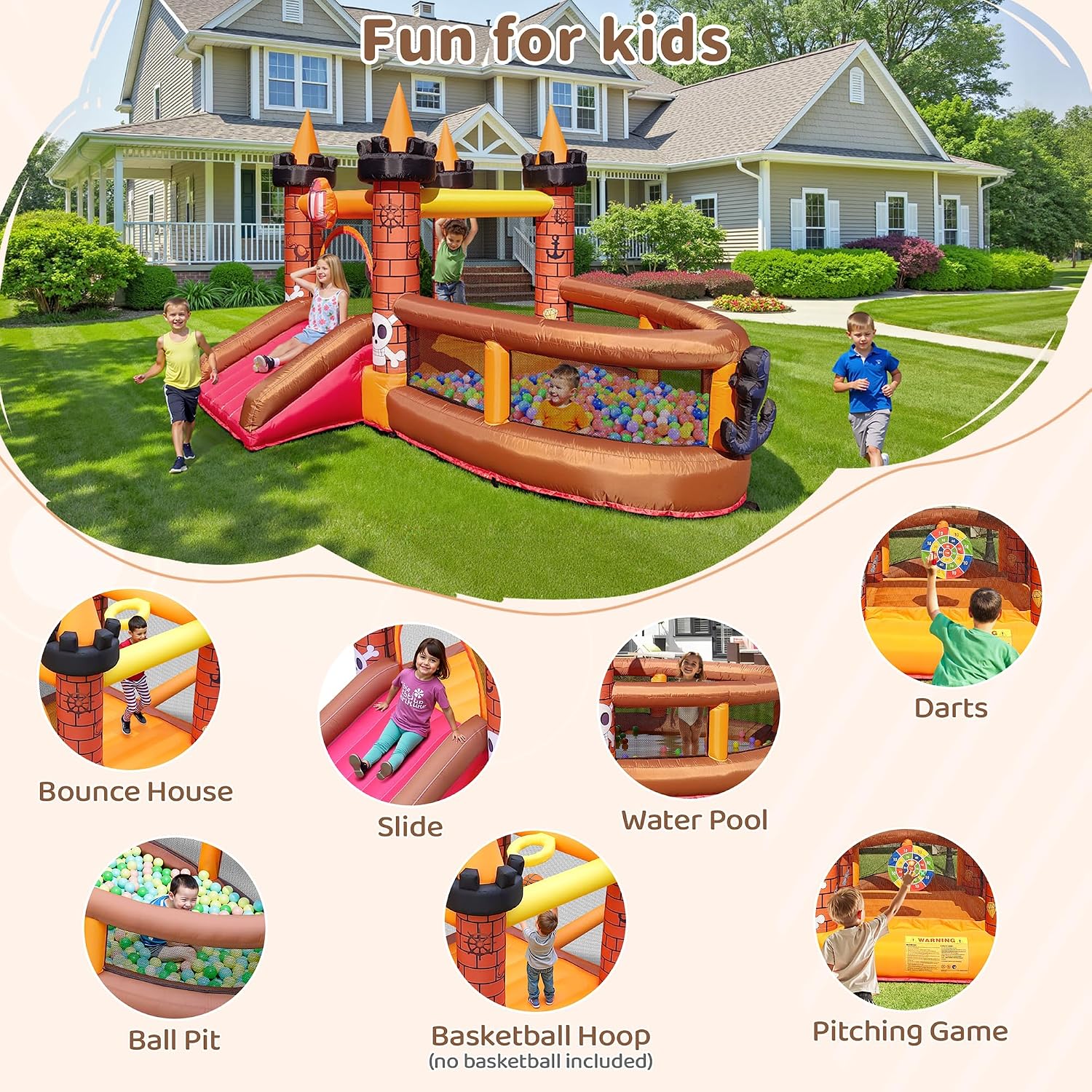 Inflatable Bounce House for Ki - Kids Outdoor Jumping Castle ulasan dan harga