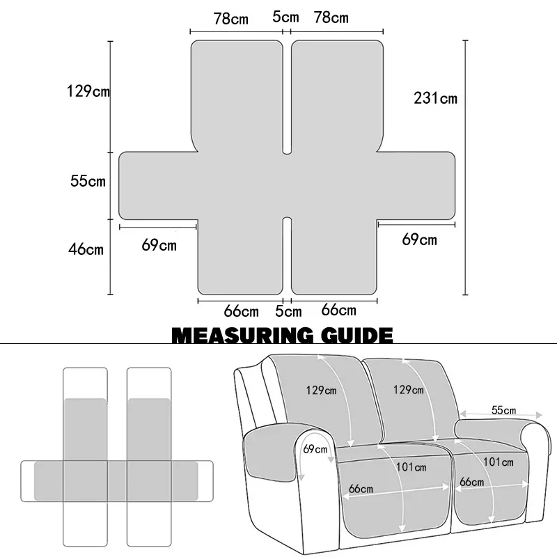 1/2/3 Seater Recliner Sofa Cov - Kids Outdoor Lounge Chair ulasan dan harga
