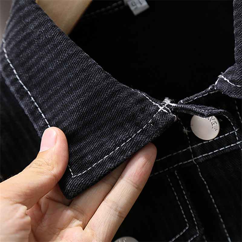 Boy Black Denim Vest Spring Au - Kids Outdoor Vest ulasan dan harga