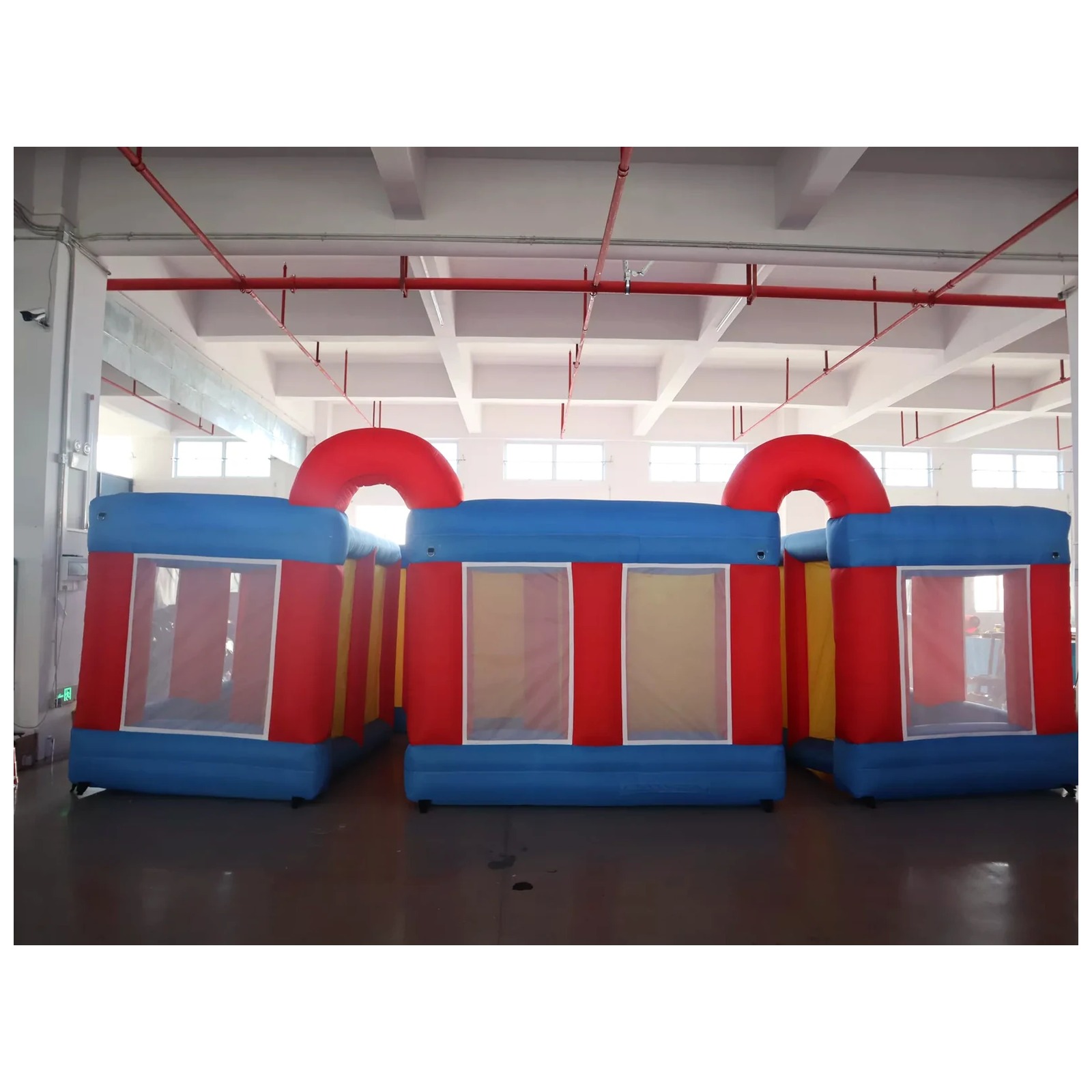 Large Red Blue Mesh Double Arc - Kids Outdoor Inflatable ulasan dan harga