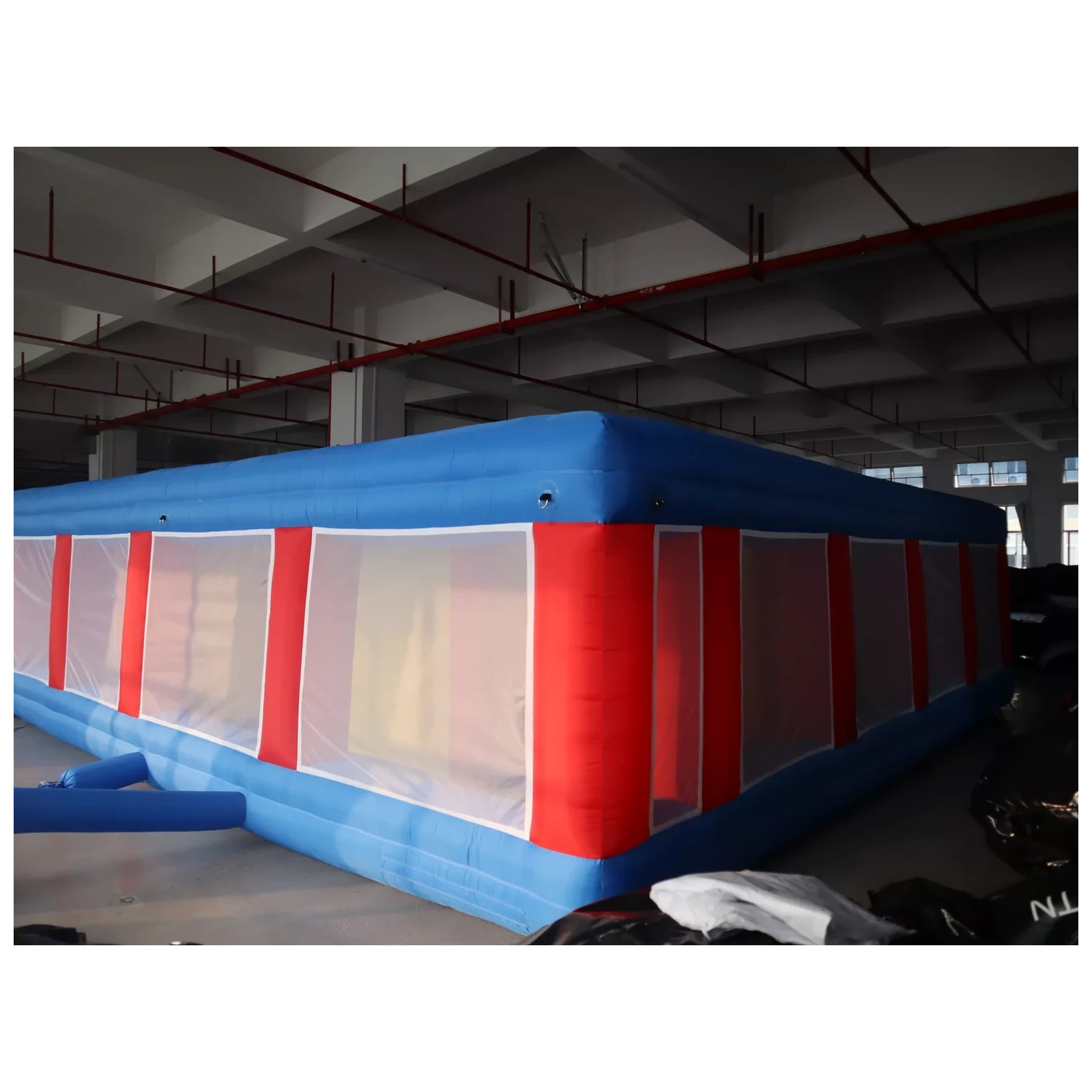Large Red Blue Mesh Double Arc - Kids Outdoor Inflatable ulasan dan harga
