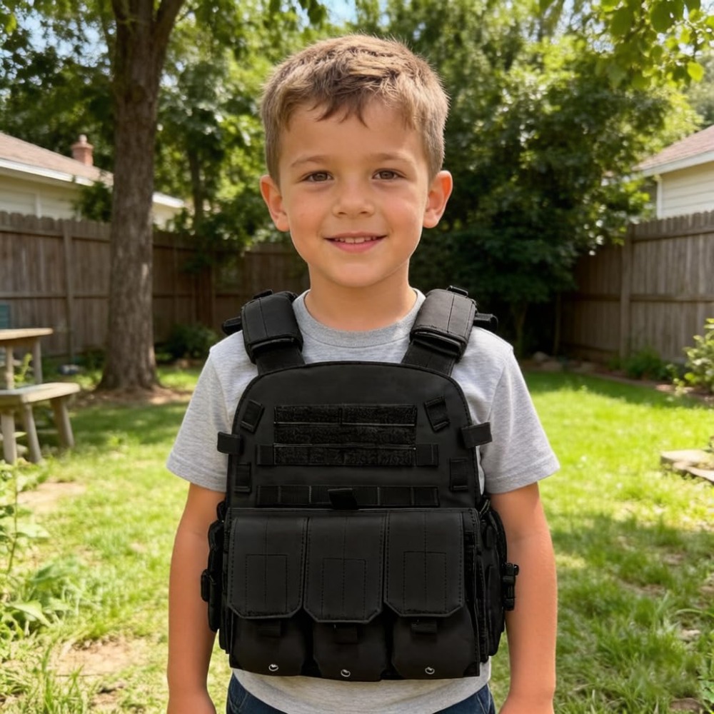 Children Airsoft Paintball Ves - Kids Outdoor Vest ulasan dan harga