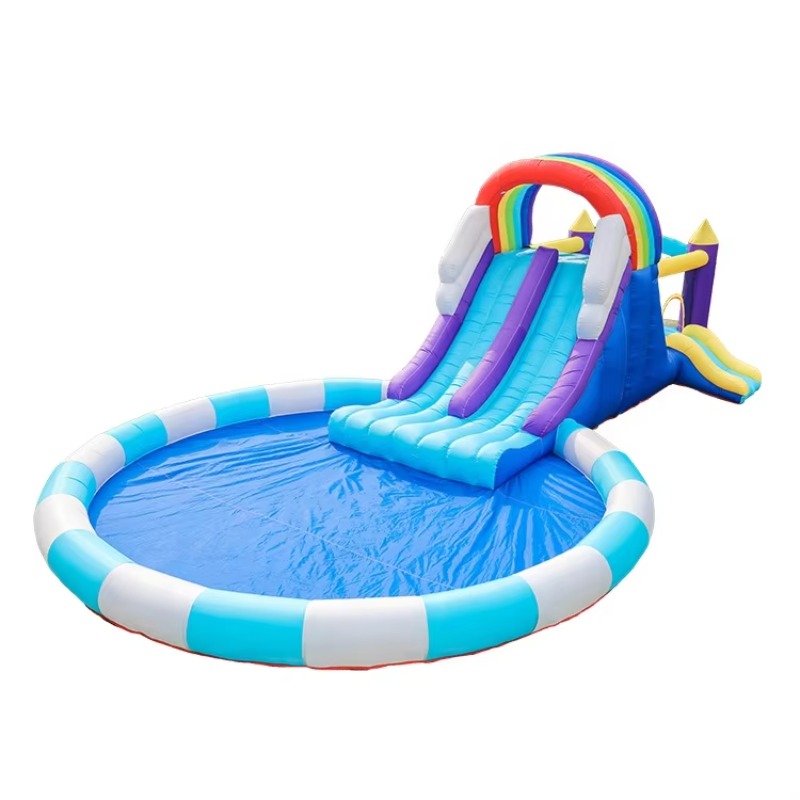 Giant Rainbow Inflatable Water - Kids Outdoor Inflatable ulasan dan harga