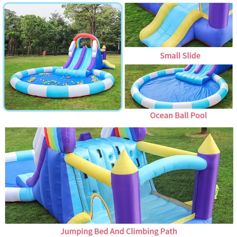 Giant Rainbow Inflatable Water - Kids Outdoor Inflatable ulasan dan harga