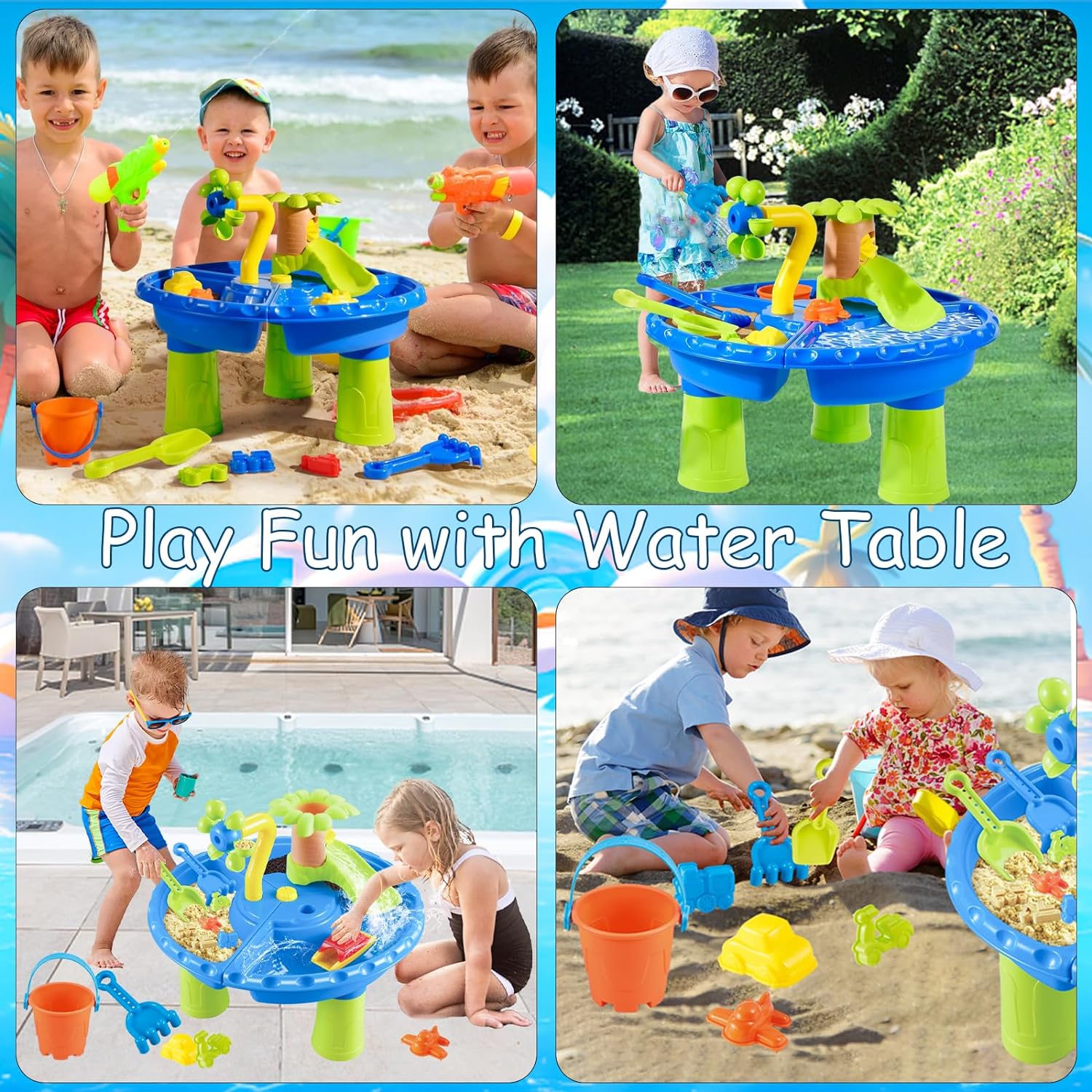 Water Table Sandbox for Kids O - Kids Outdoor Sensory Table ulasan dan harga