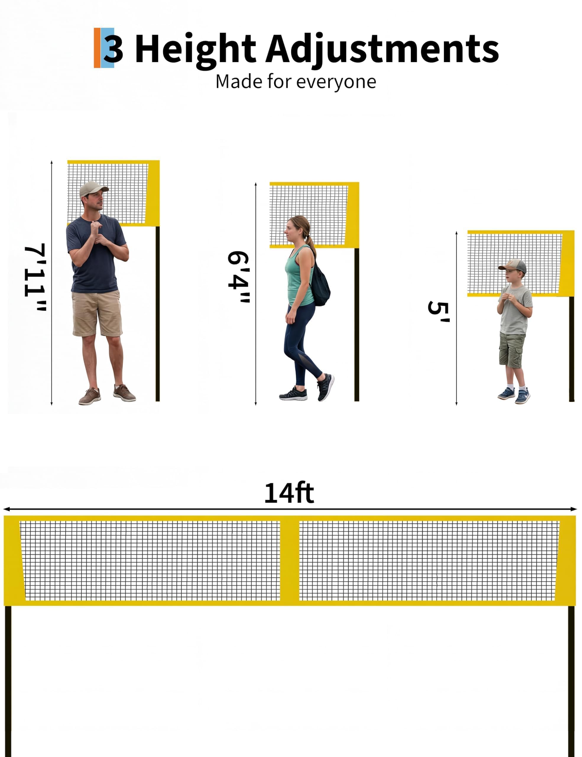 4-Way Volleyball Net Set with  - Kids Outdoor Volleyball Net ulasan dan harga