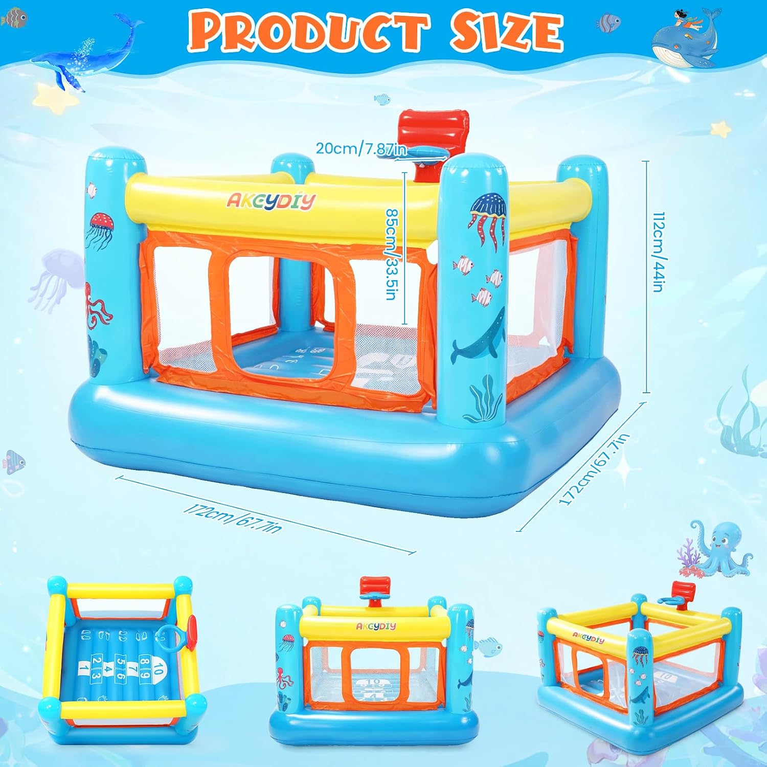 Bounce House, PVC Inflatable B - Kids Outdoor Jumping Castle ulasan dan harga
