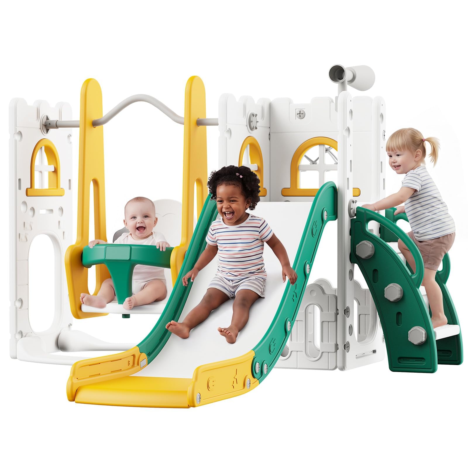 7 in 1 Toddler Slide And Swing - Kids Outdoor Climber ulasan dan harga