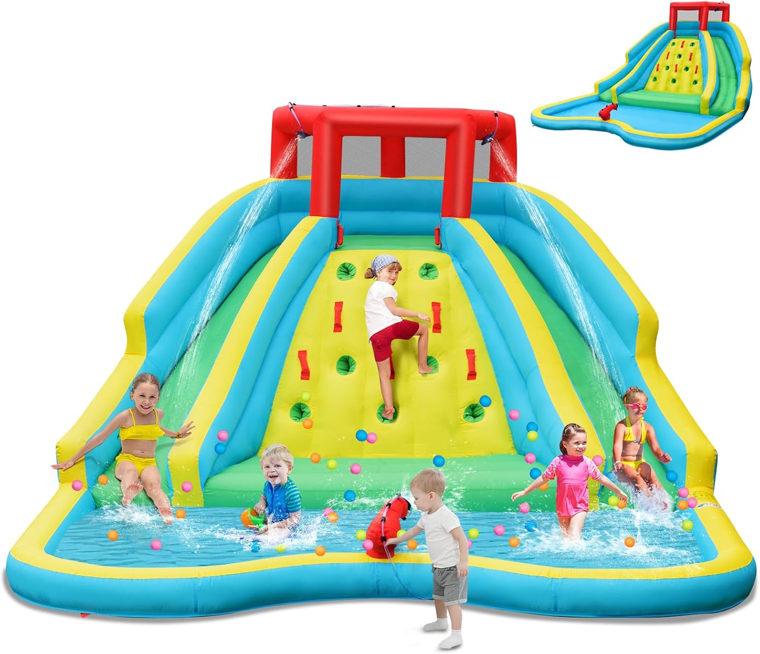 Giant Inflatable Water Slide f - Kids Outdoor Climbing ulasan dan harga