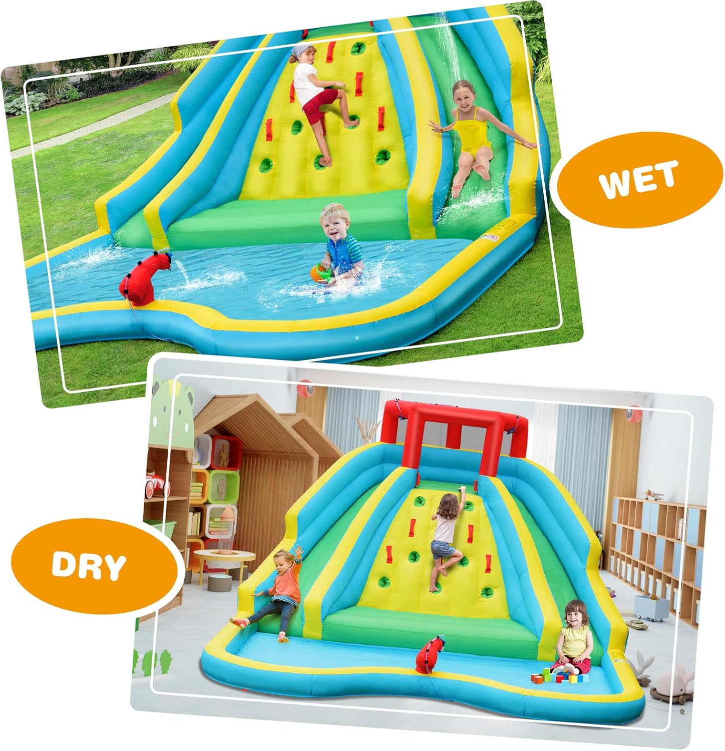 Giant Inflatable Water Slide f - Kids Outdoor Climbing ulasan dan harga
