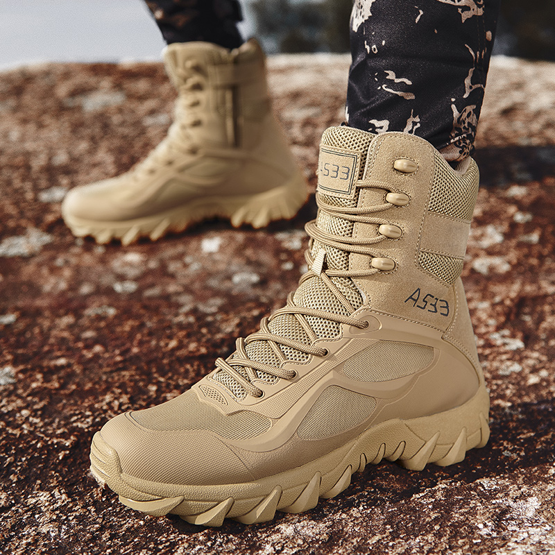 Men Tactical Boot Safety Anti- - Kids Outdoor Climber ulasan dan harga