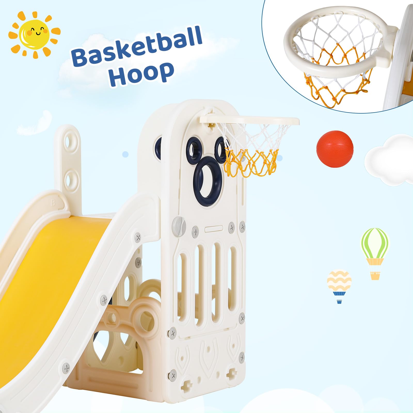 6 in 1 Toddler Slide Playset,  - Kids Outdoor Climber ulasan dan harga