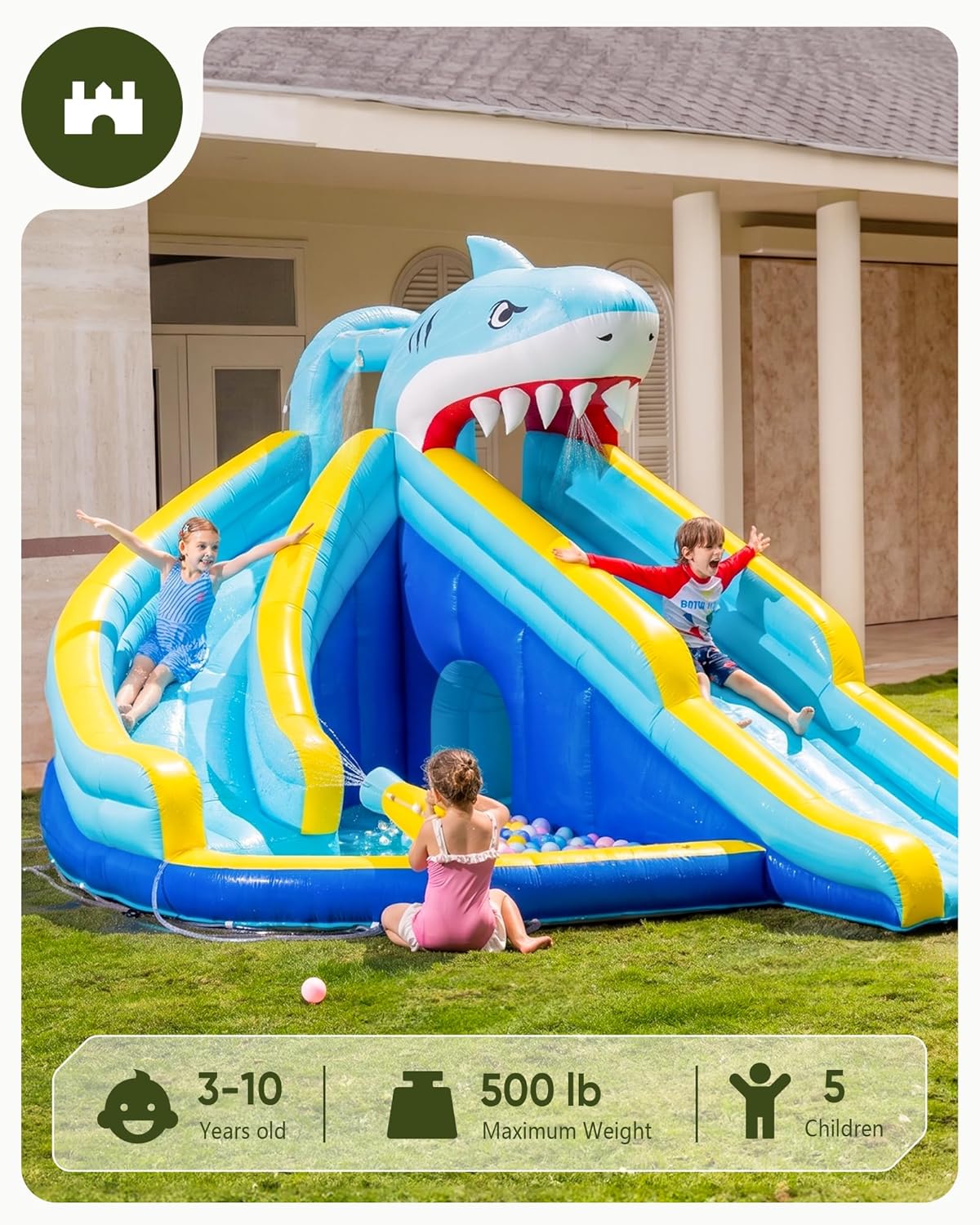 Kids Inflatable Water Slide Bo - Kids Outdoor House ulasan dan harga