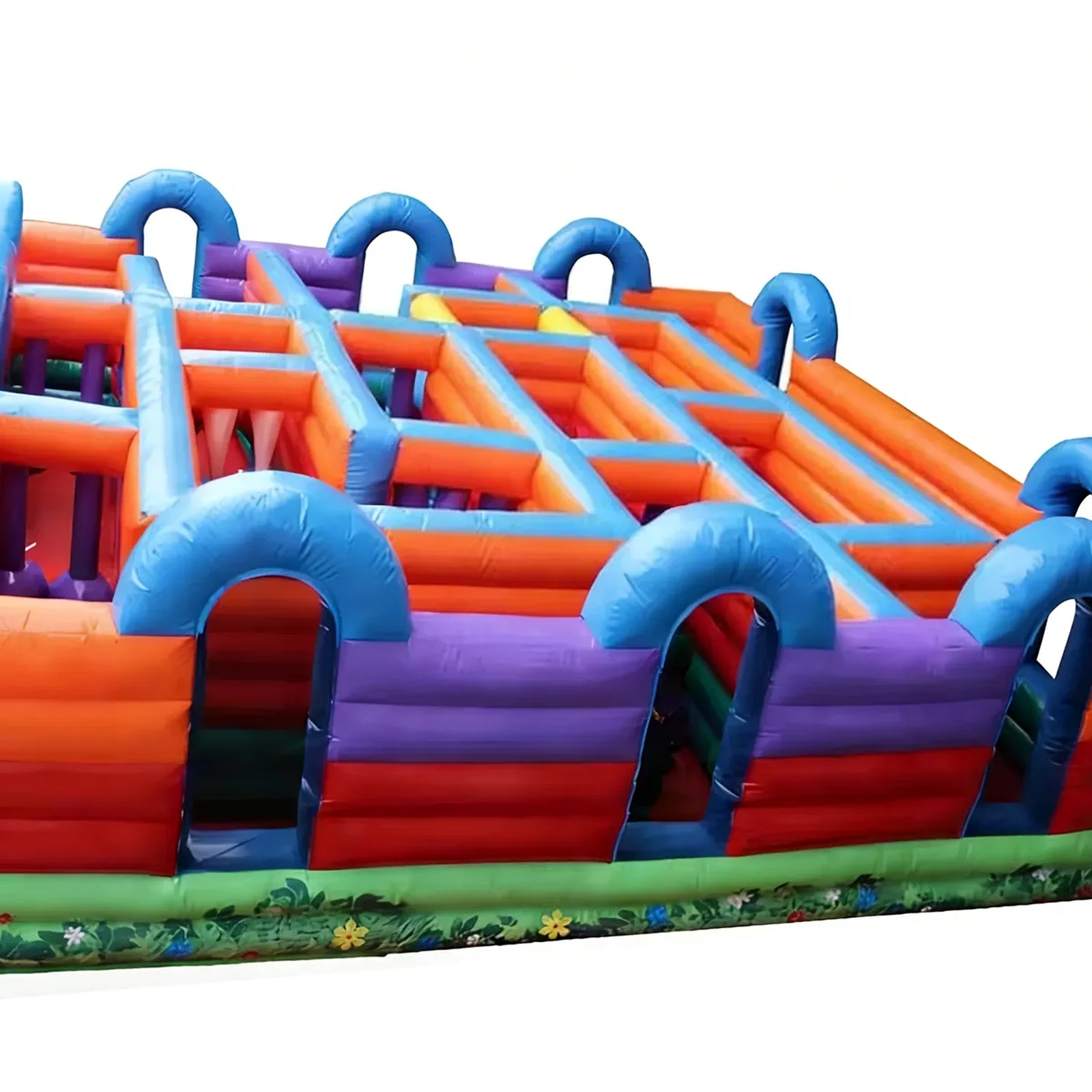 Commercial Orange Blue Obstacl - Kids Outdoor Inflatable ulasan dan harga