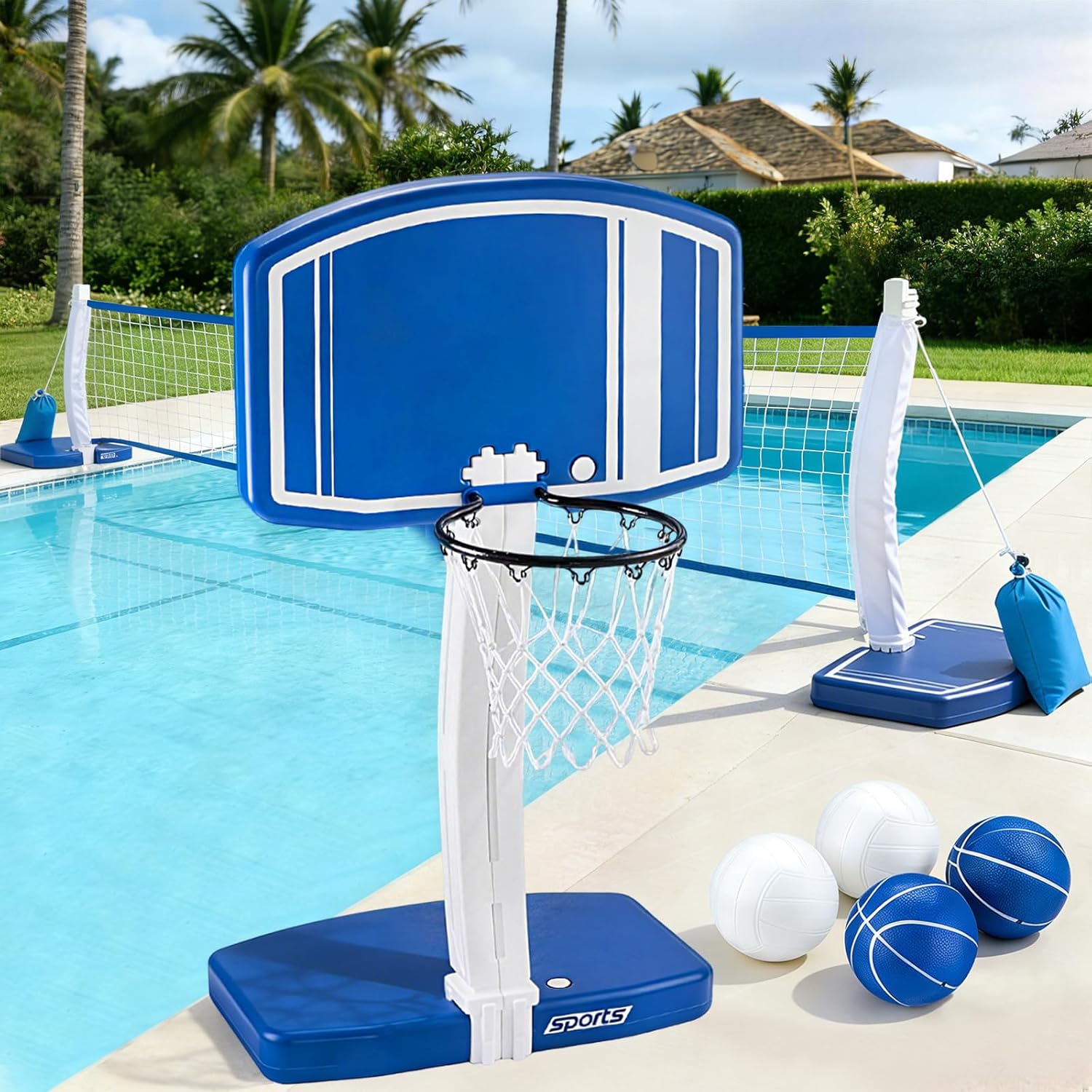 Above Ground Pool Basketball H - Outdoor Kid ulasan dan harga