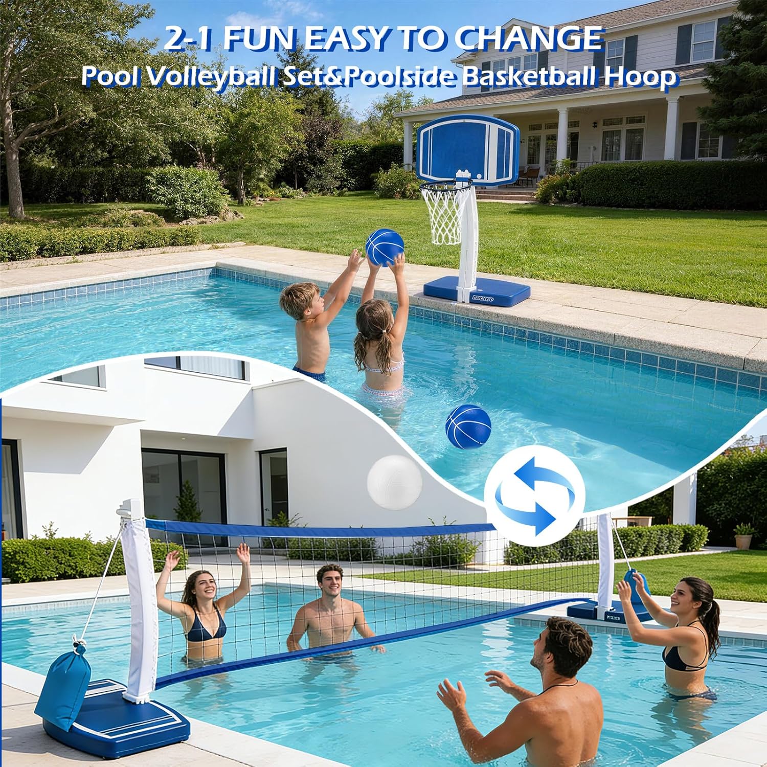 Above Ground Pool Basketball H - Outdoor Kid ulasan dan harga