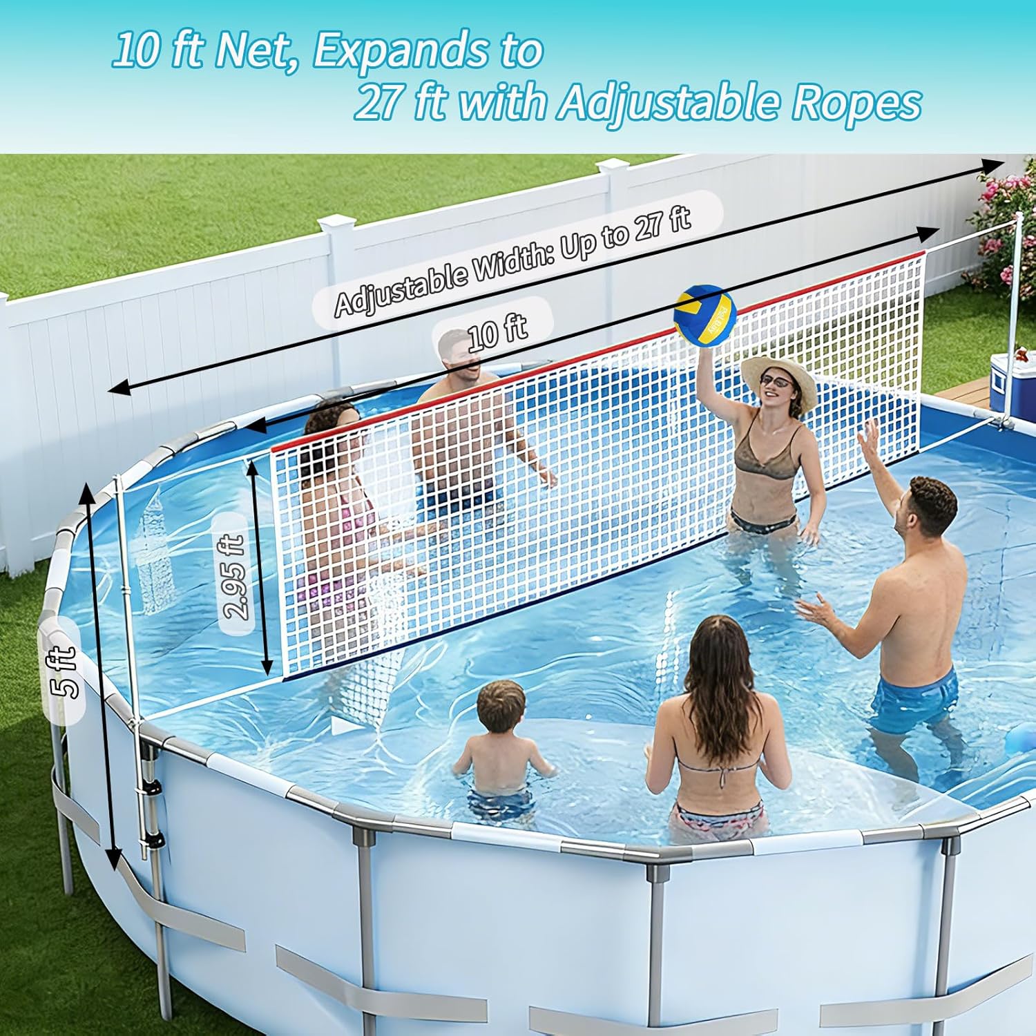 Adjustable Pool Volleyball Net - Kids Outdoor Volleyball Net ulasan dan harga