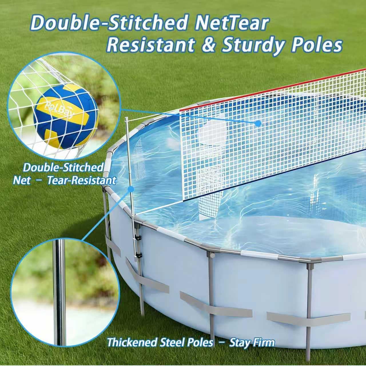 Adjustable Pool Volleyball Net - Kids Outdoor Volleyball Net ulasan dan harga