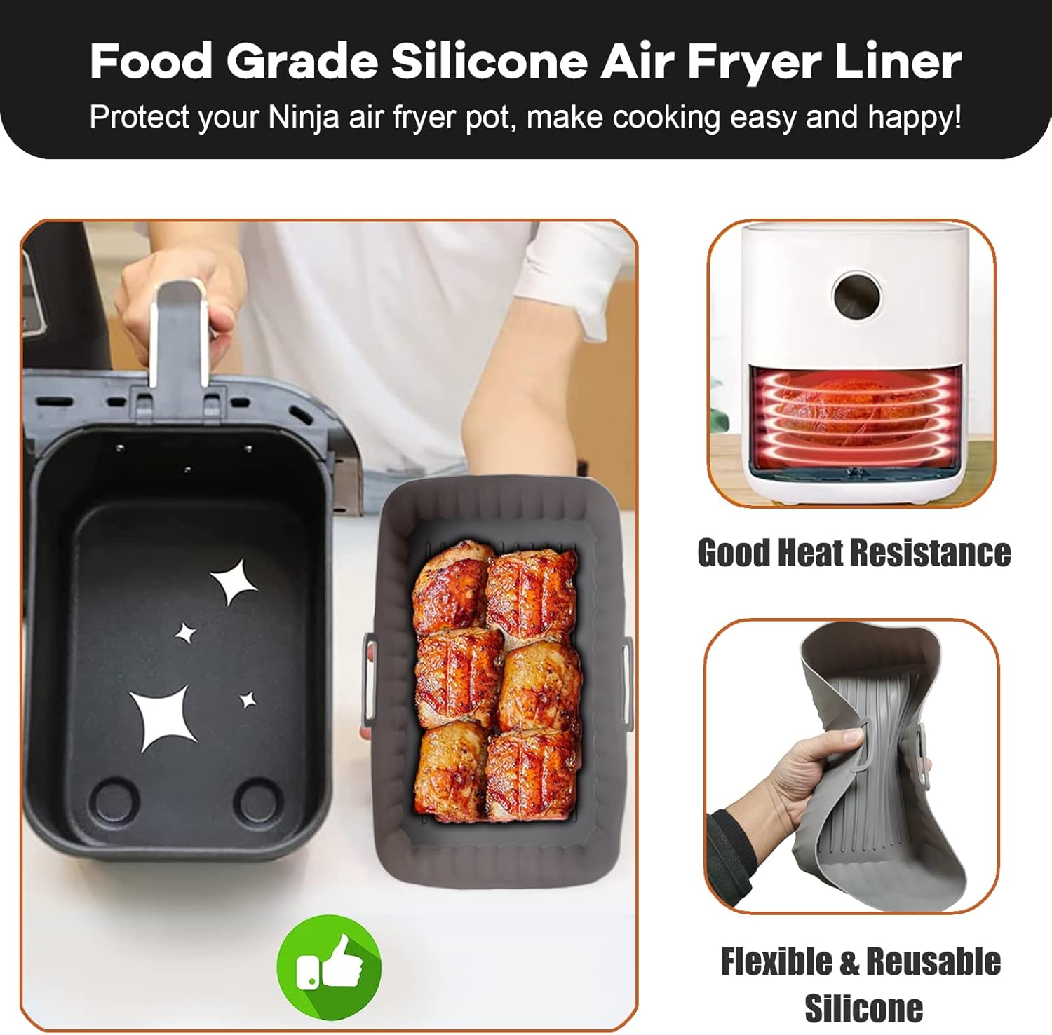 Silicone Air Fryer Mold With G - Kids Outdoor Ninja Equipment ulasan dan harga