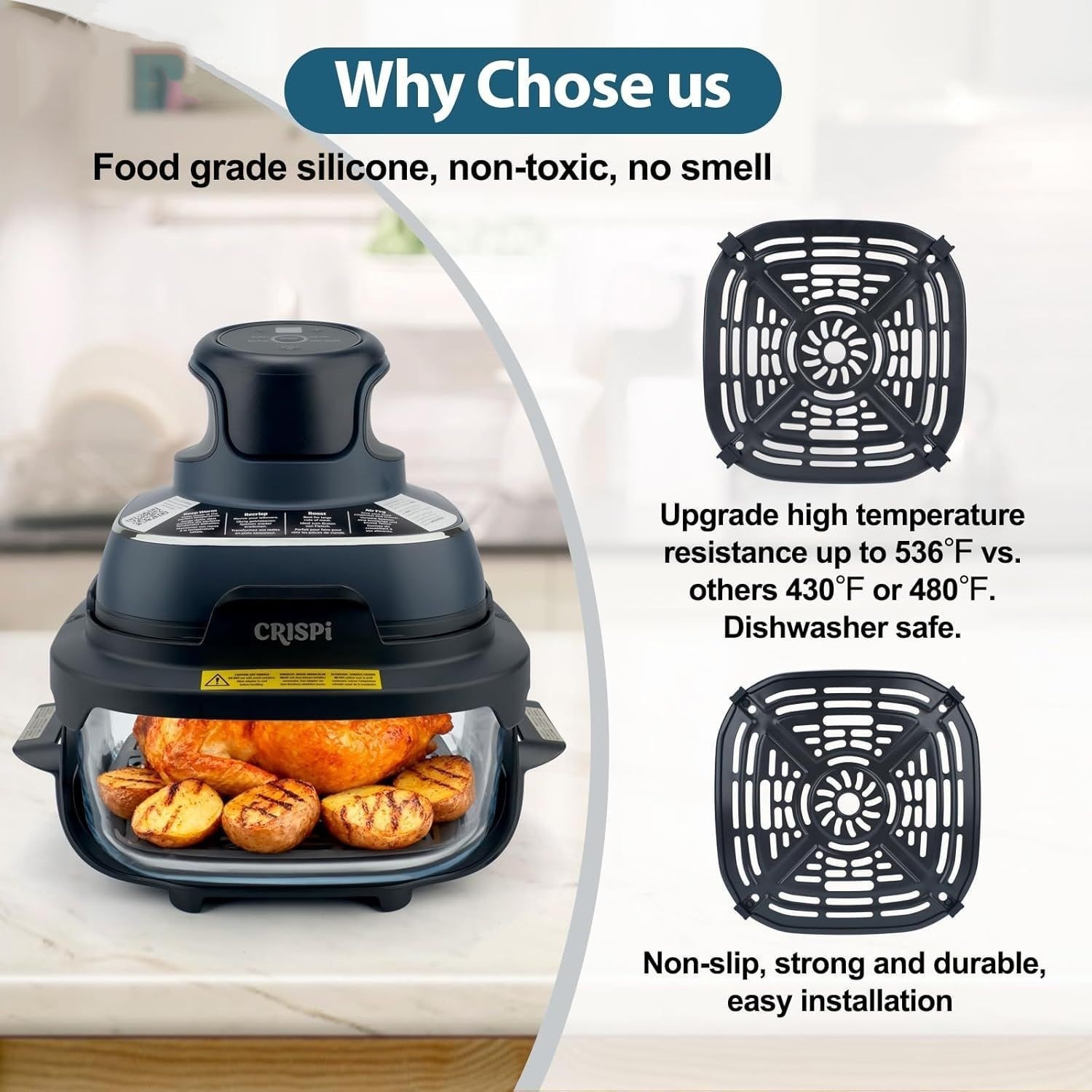 Air Fryer Grill Pan Compatible - Kids Outdoor Ninja Equipment ulasan dan harga