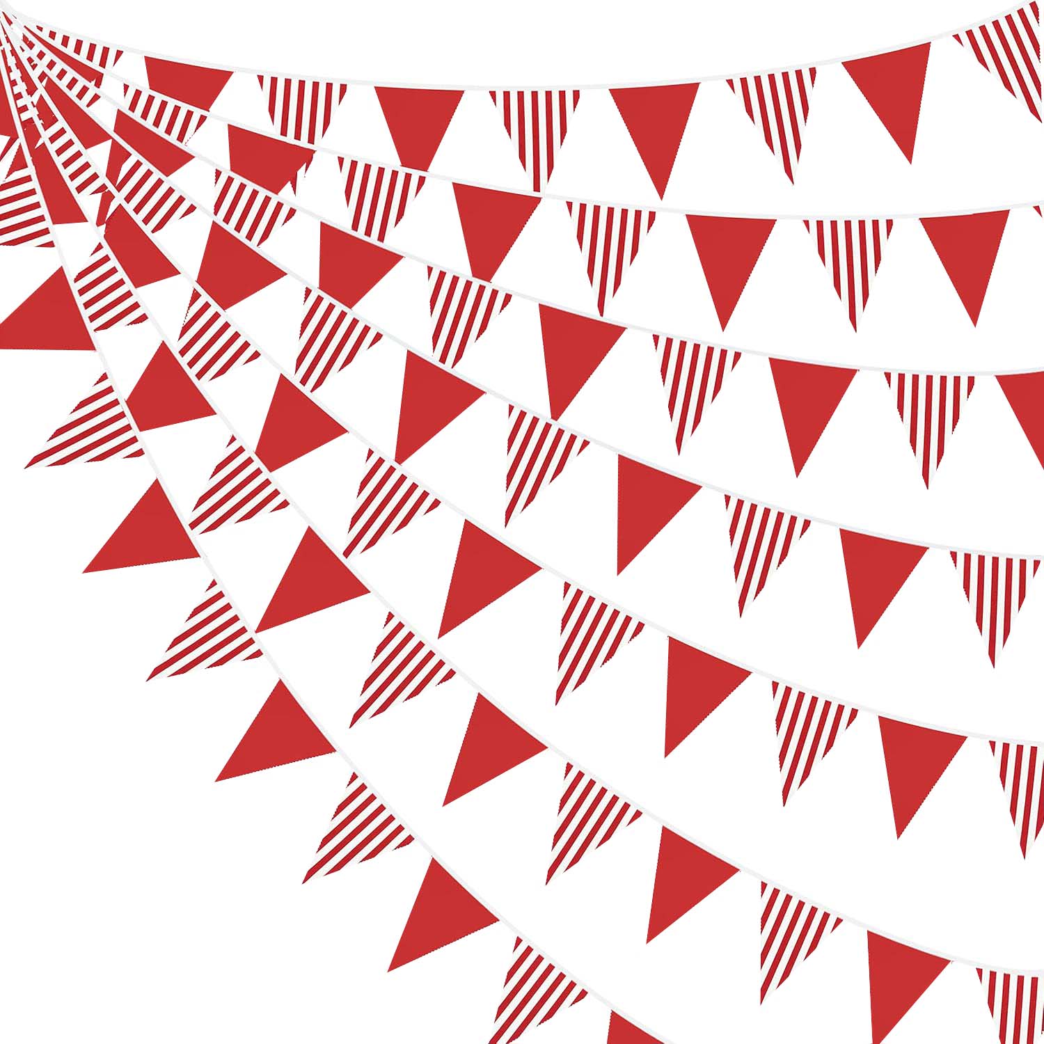 10M Red And White Triangle Fla - Q Kids Outdoor ulasan dan harga