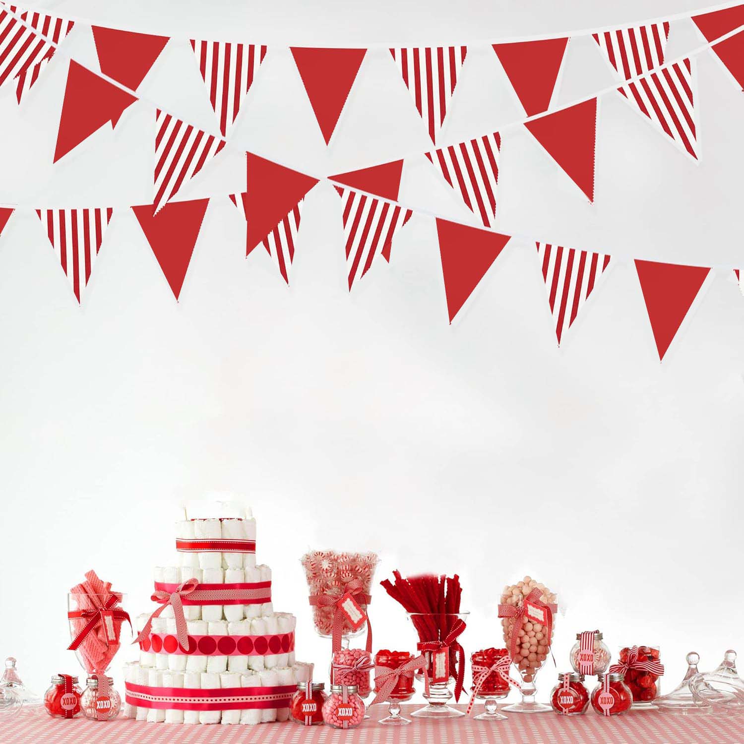 10M Red And White Triangle Fla - Q Kids Outdoor ulasan dan harga