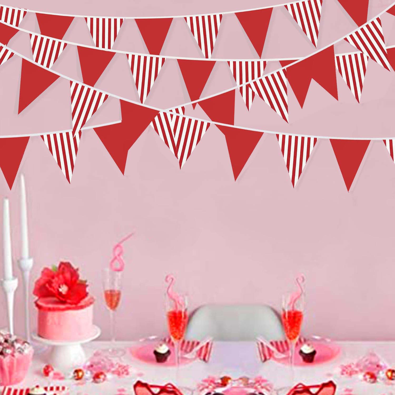 10M Red And White Triangle Fla - Q Kids Outdoor ulasan dan harga