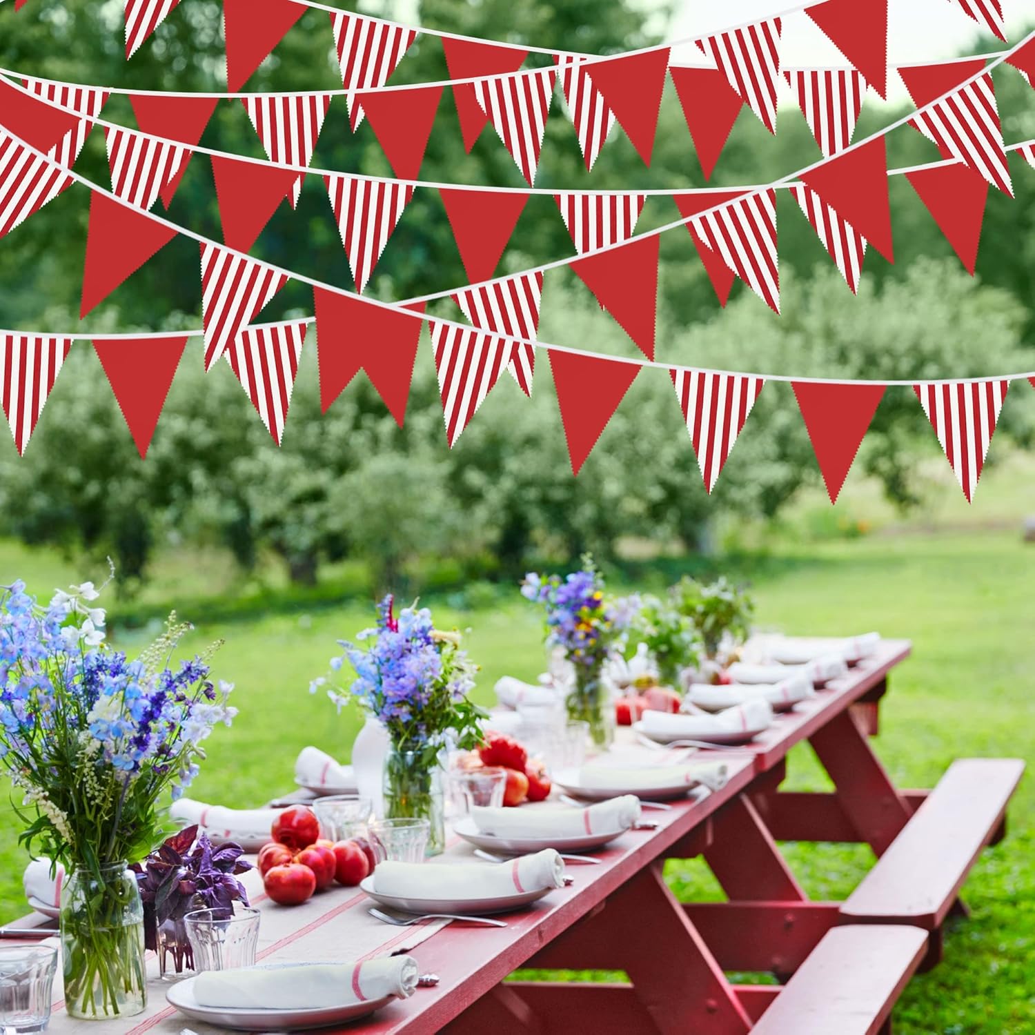 10M Red And White Triangle Fla - Q Kids Outdoor ulasan dan harga