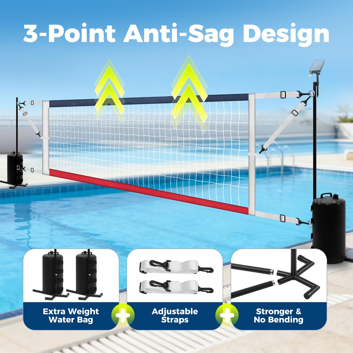 Adjustable Water Volleyball Ne - Kids Outdoor Volleyball Net ulasan dan harga