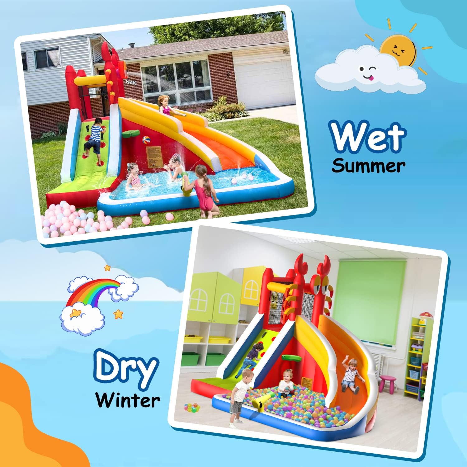 Large Inflatable Bounce House  - Kids Outdoor Climbing ulasan dan harga