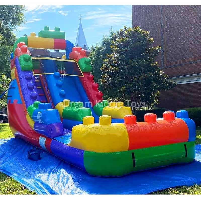 Building Block Commercial Infl - Kids Outdoor Jumping Castle ulasan dan harga