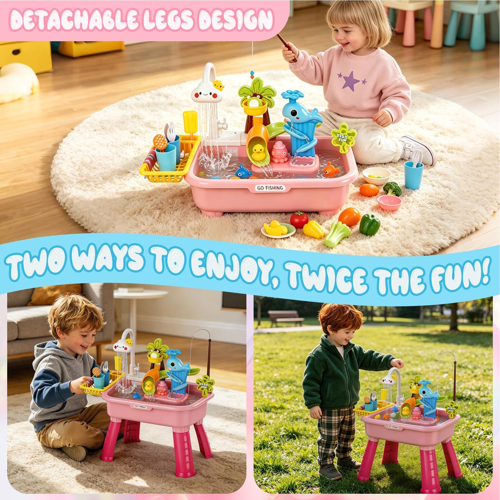 Upgraded Toddler Water Table K - Kids Outdoor Sensory Table ulasan dan harga