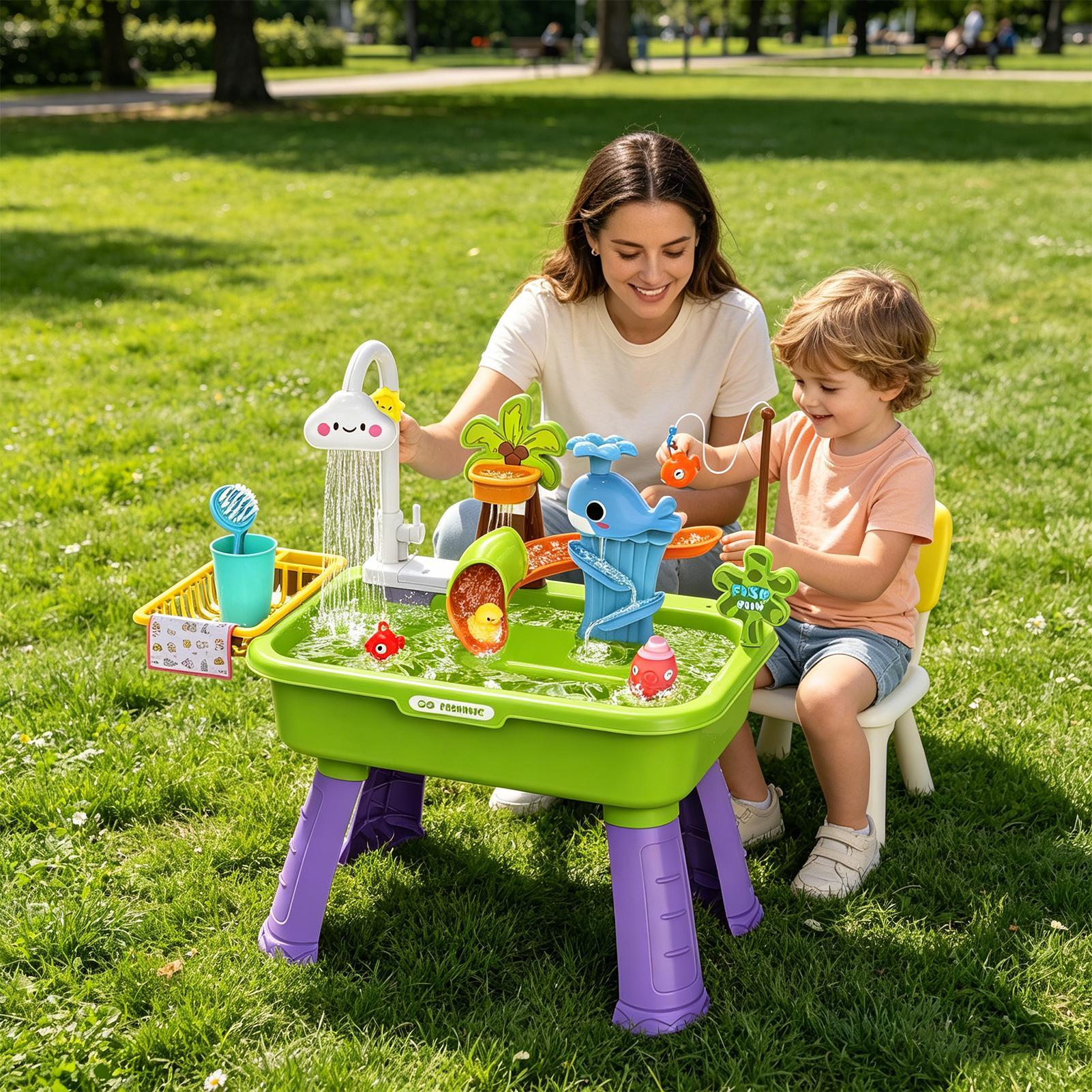 Upgraded Toddler Water Table K - Kids Outdoor Sensory Table ulasan dan harga