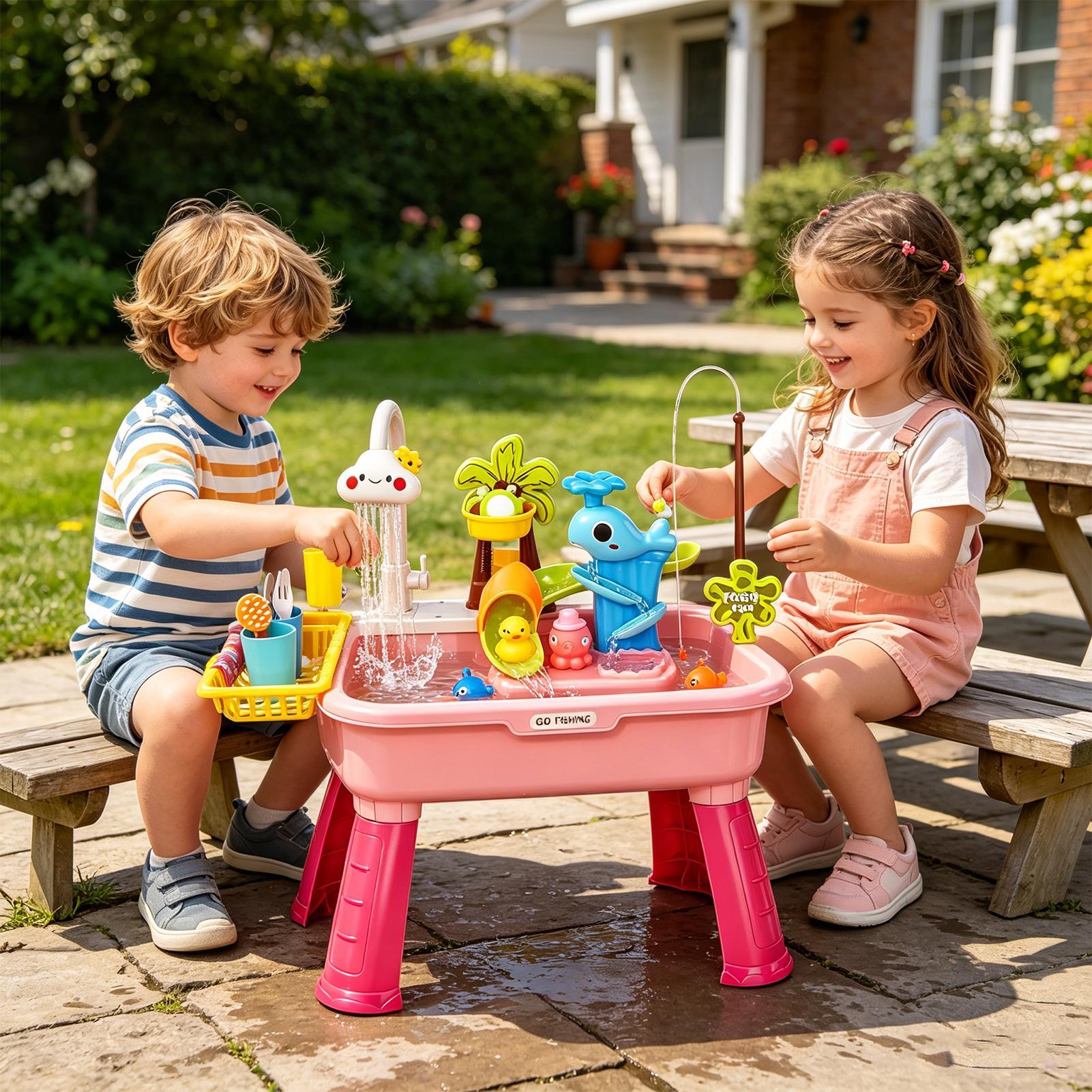 Upgraded Toddler Water Table K - Kids Outdoor Sensory Table ulasan dan harga