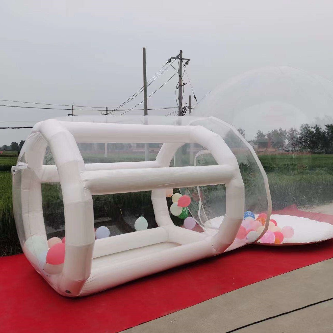 Outdoor  White PVC Inflatable  - Kids Outdoor Jumping Castle ulasan dan harga
