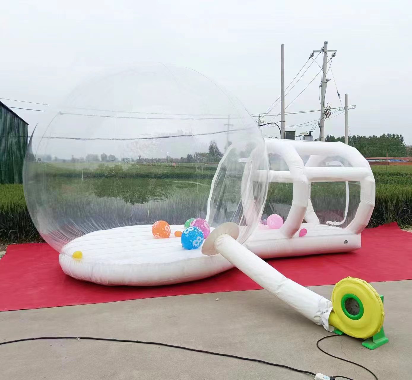 Outdoor  White PVC Inflatable  - Kids Outdoor Jumping Castle ulasan dan harga