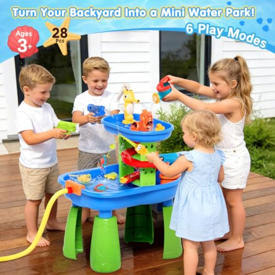 Outdoor water table for kids 3 - Kids Outdoor Sensory Table ulasan dan harga