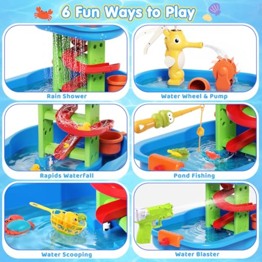 Outdoor water table for kids 3 - Kids Outdoor Sensory Table ulasan dan harga